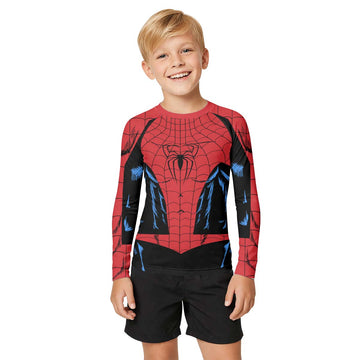Amazing Spider Man Cosplay Kids Rash Guard