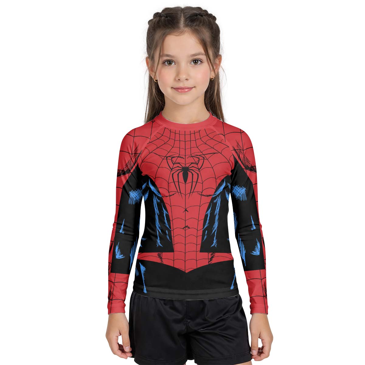 Amazing Spider Man Cosplay Kids Rash Guard