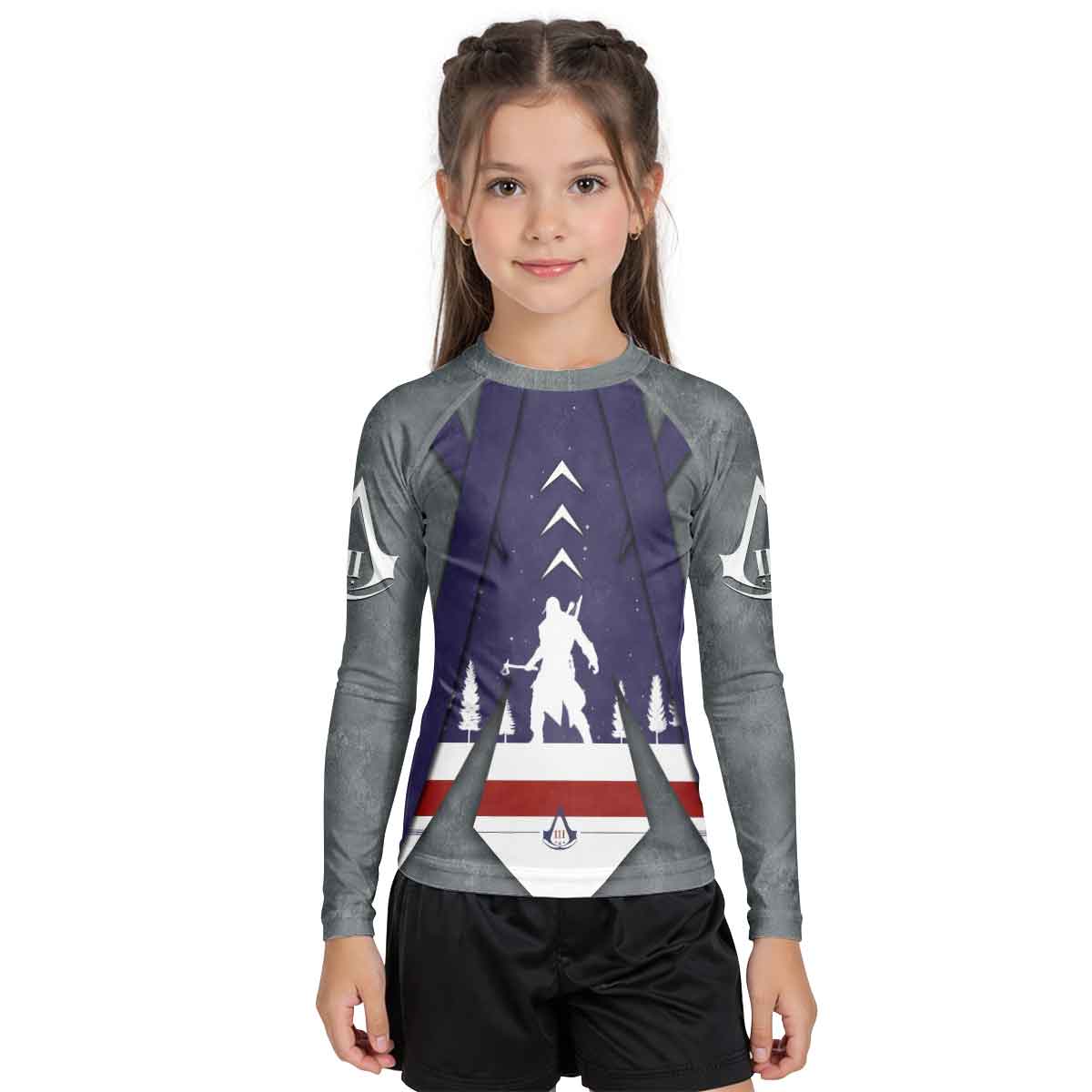  Assassin's Creed Christmas Valhalla Kid Rash Guard