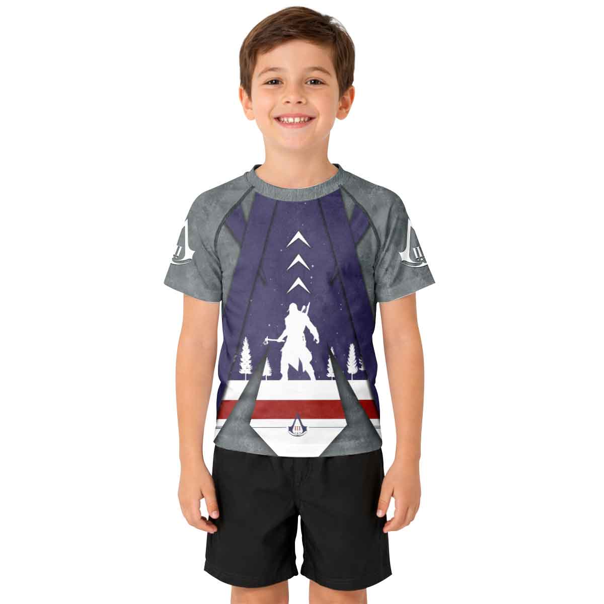  Assassin's Creed Christmas Valhalla Kid Rash Guard