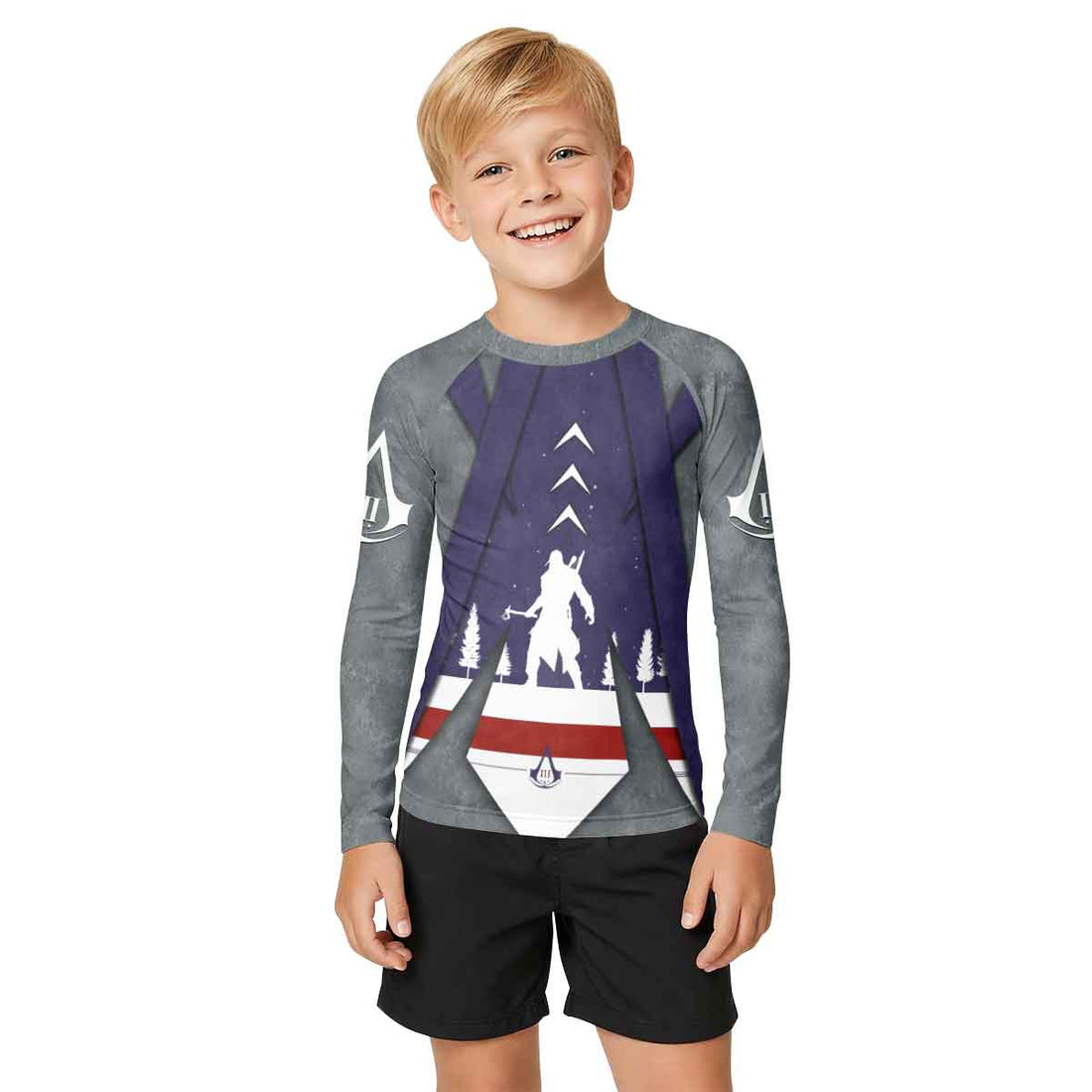  Assassin's Creed Christmas Valhalla Kid Rash Guard