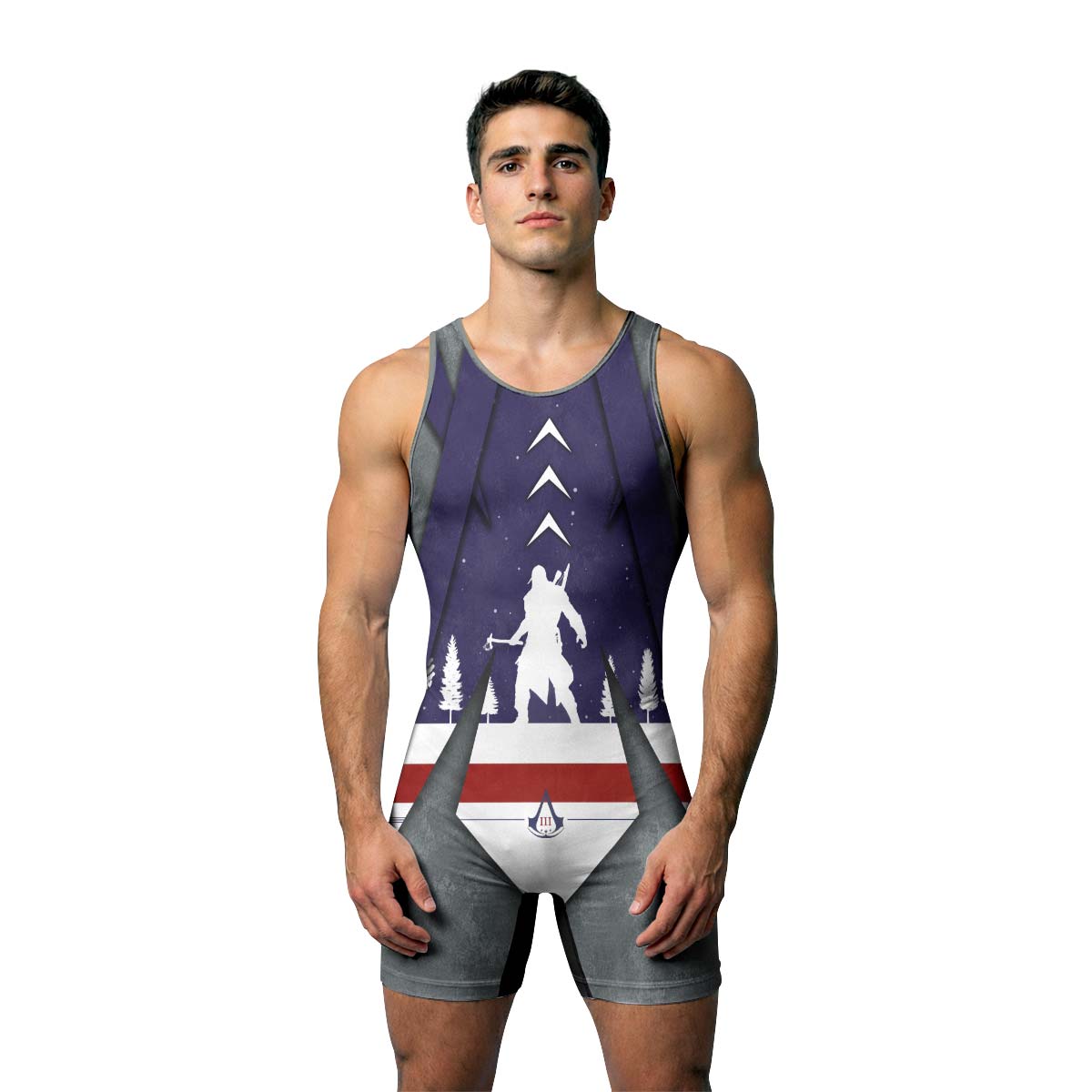 Assassin's Creed Christmas Valhalla Wrestling Singlet