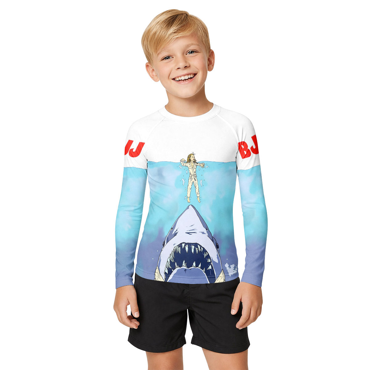 BJJ Shark Kid Rash Guard