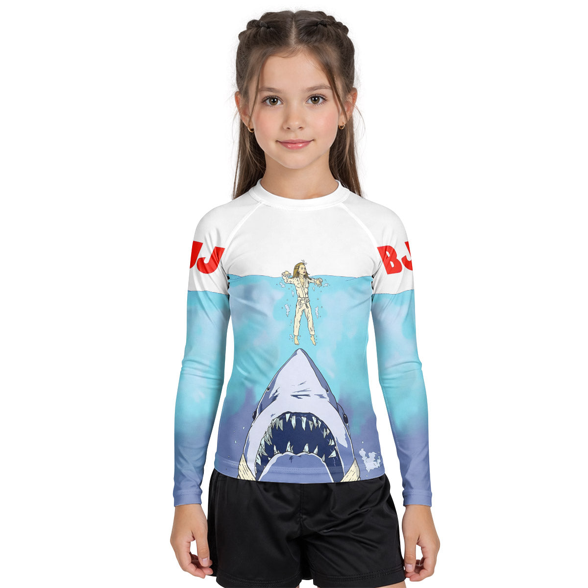 BJJ Shark Kid Rash Guard