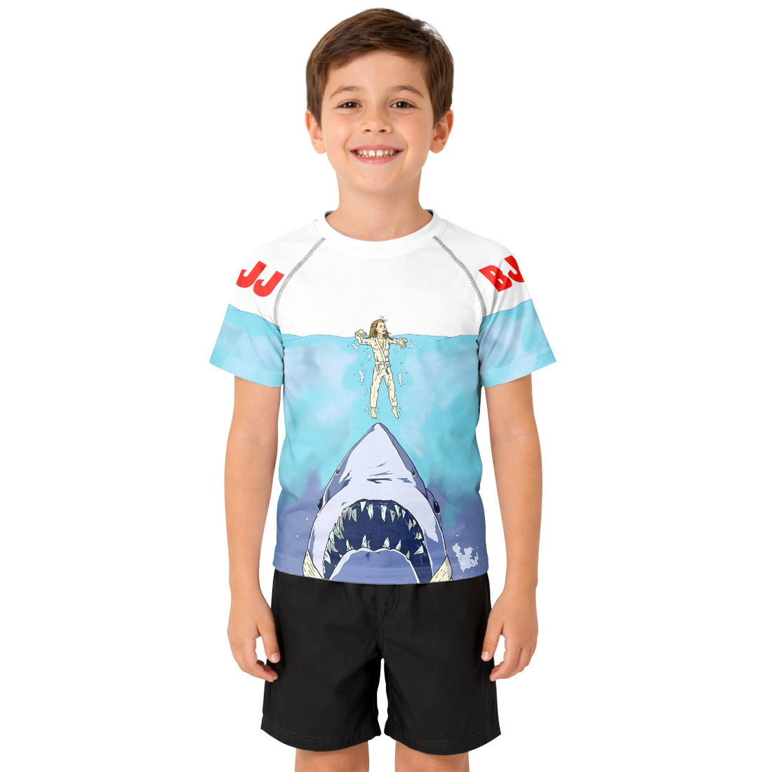 BJJ Shark Kid Rash Guard
