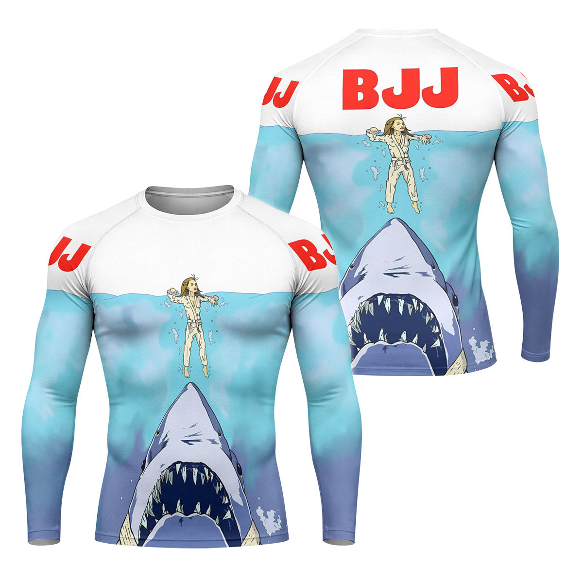 BJJ Shark Rash Guard
