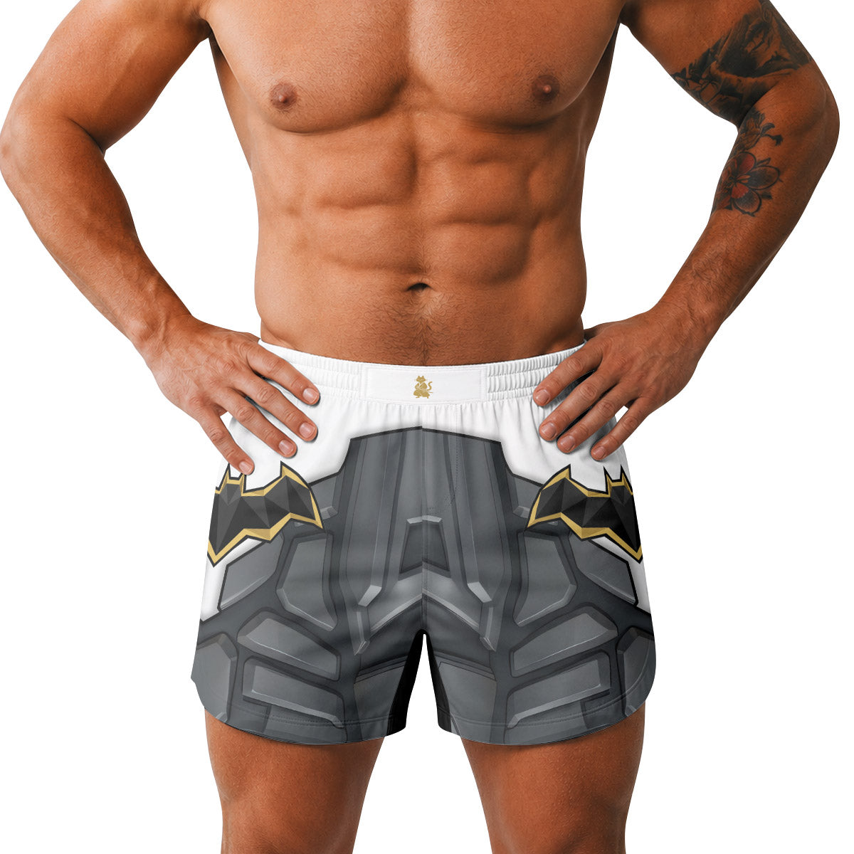 Batman Arkham Knight White Grappling Shorts