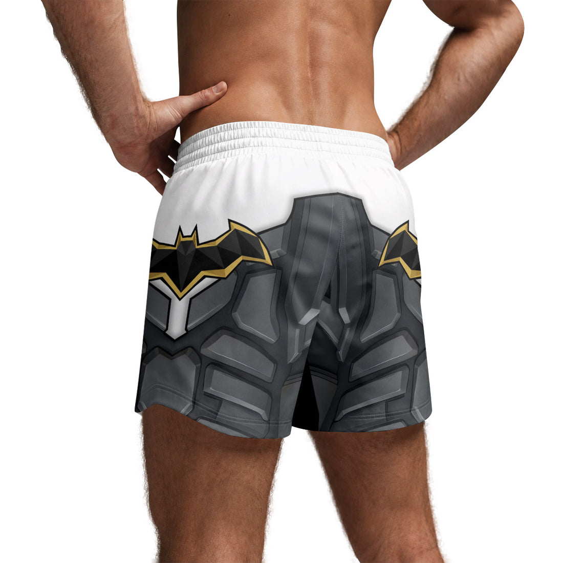 Batman Arkham Knight White Grappling Shorts