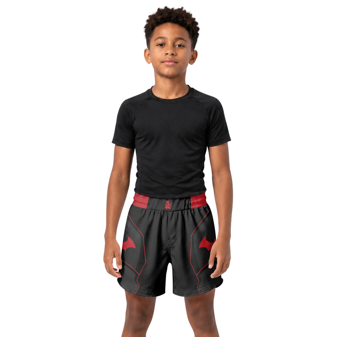 Batman Tactical Black Armor Kids Grappling Shorts