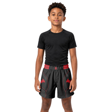 Batman Tactical Black Armor Kids Grappling Shorts