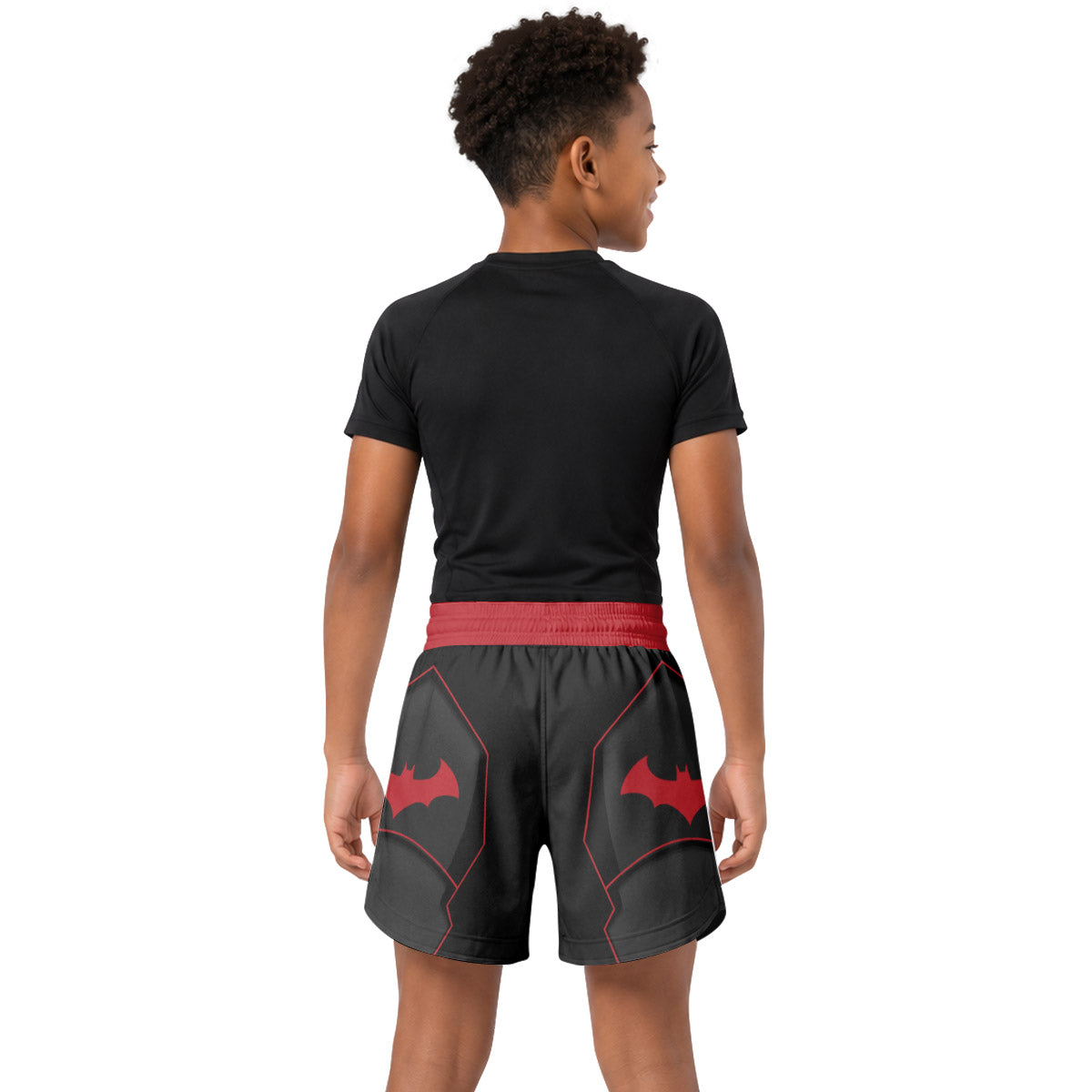 Batman Tactical Black Armor Kids Grappling Shorts