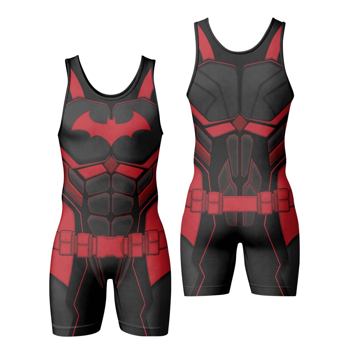 Batman Tactical Black Armor Wrestling Singlet