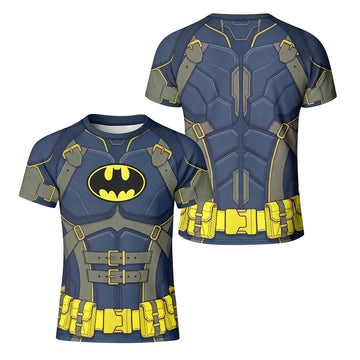 Batman Tactical Blue Armor Kid Rash Guard