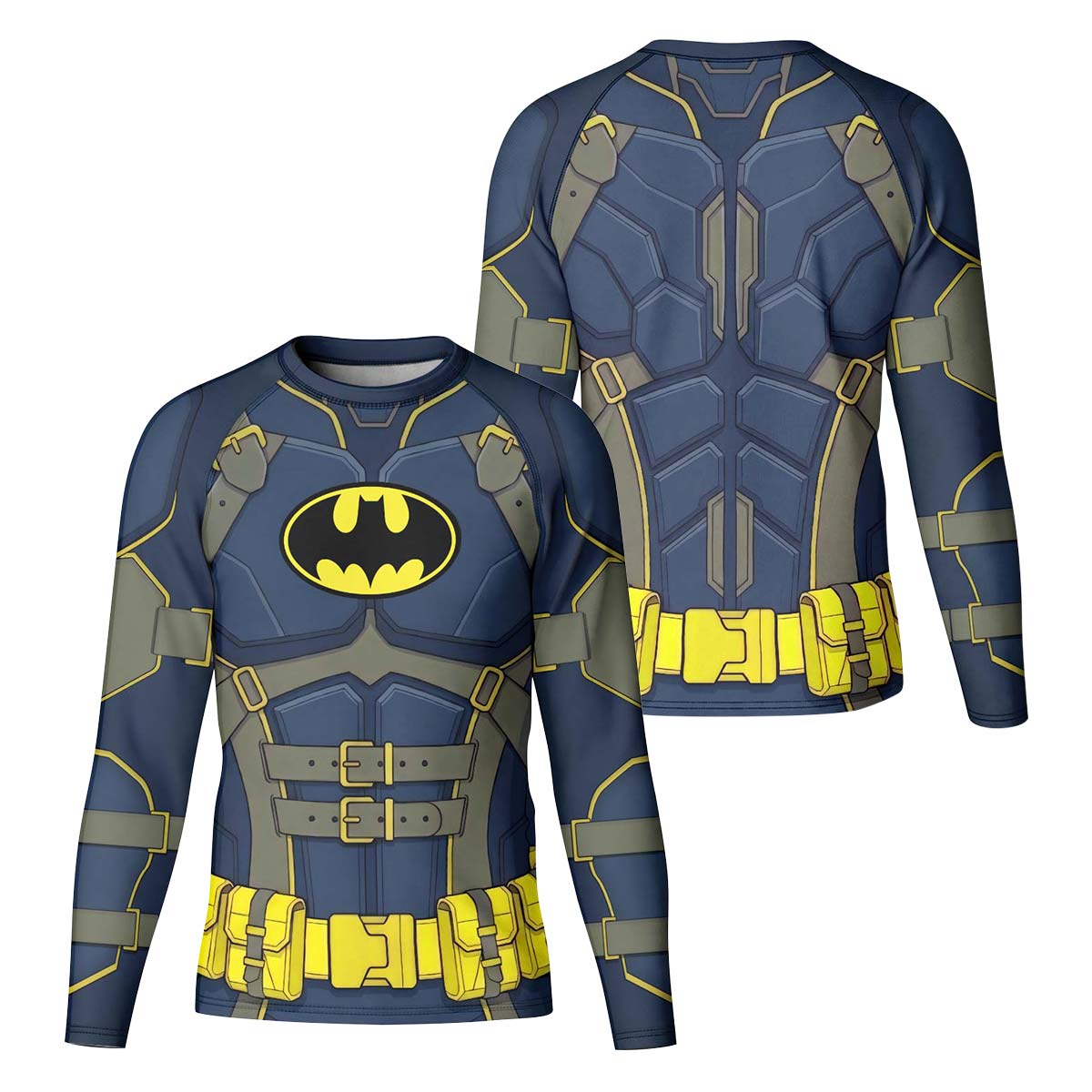 Batman Tactical Blue Armor Kid Rash Guard