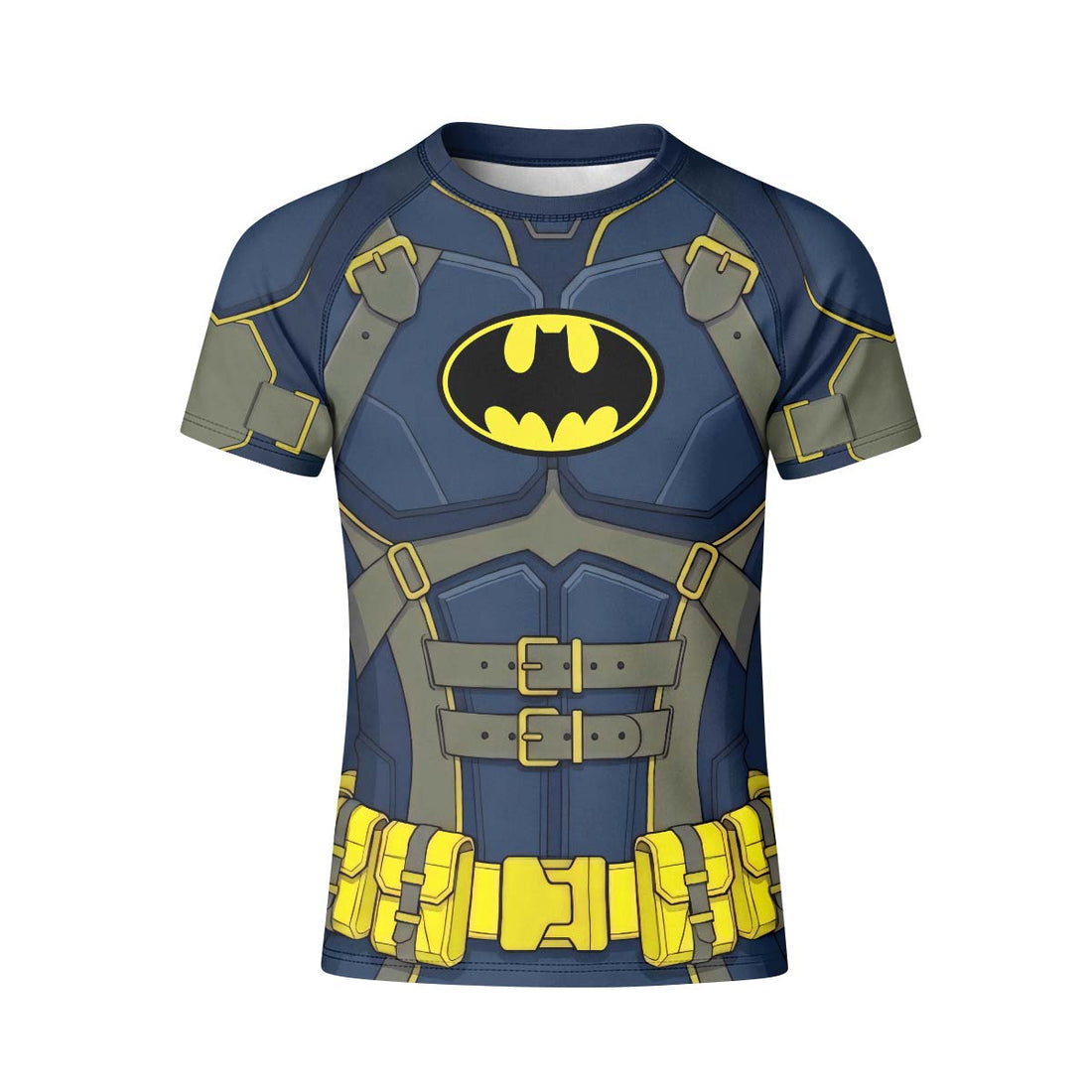 Batman Tactical Blue Armor Kid Rash Guard