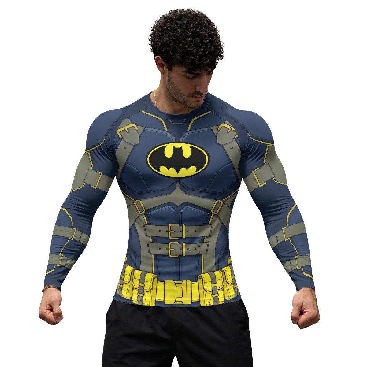 Batman Tactical Blue Armor Rash Guard