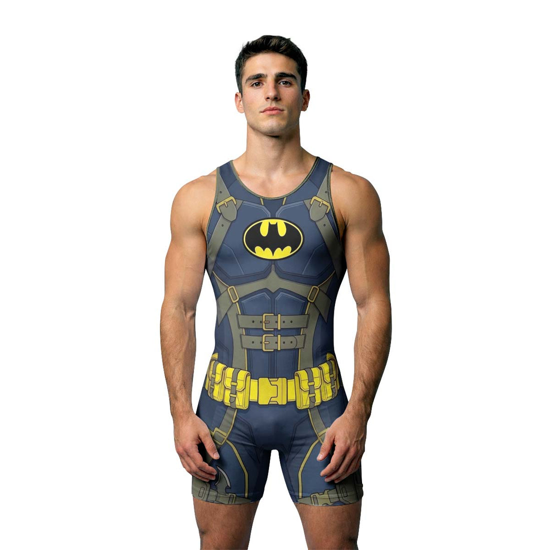 Batman Tactical Blue Armor Wrestling Singlet