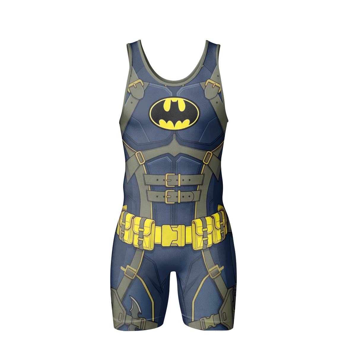 Batman Tactical Blue Armor Wrestling Singlet