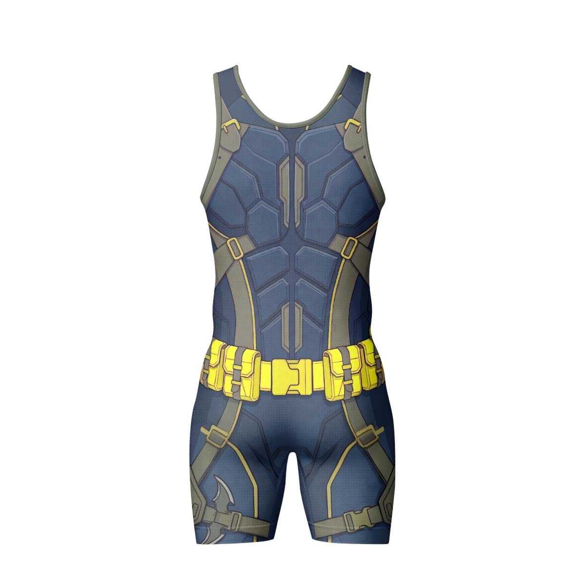 Batman Tactical Blue Armor Wrestling Singlet