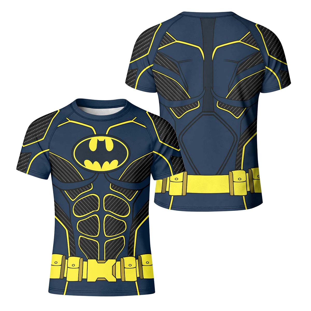 Batman Tactical Blue Net Armor Kid Rash Guard