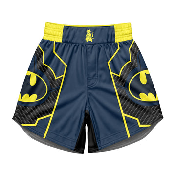 Batman Tactical Blue Net Armor Kids Grappling Shorts