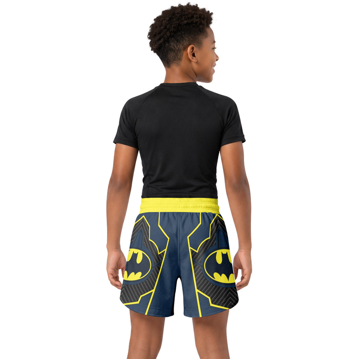 Batman Tactical Blue Net Armor Kids Grappling Shorts