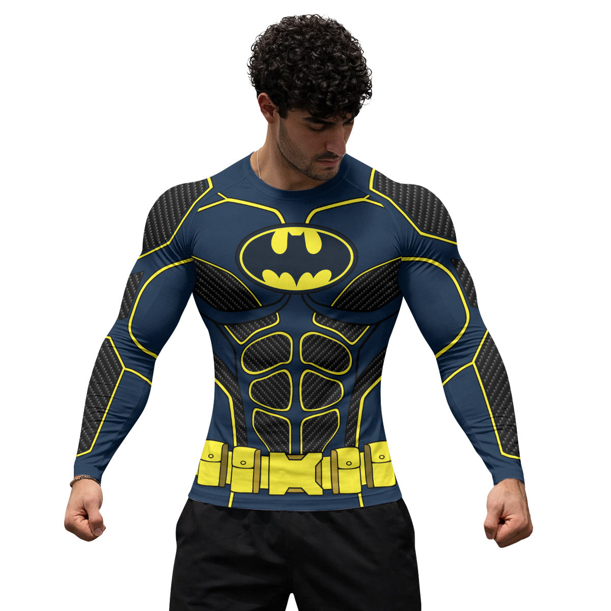 Batman Tactical Blue Net Armor Rash Guard