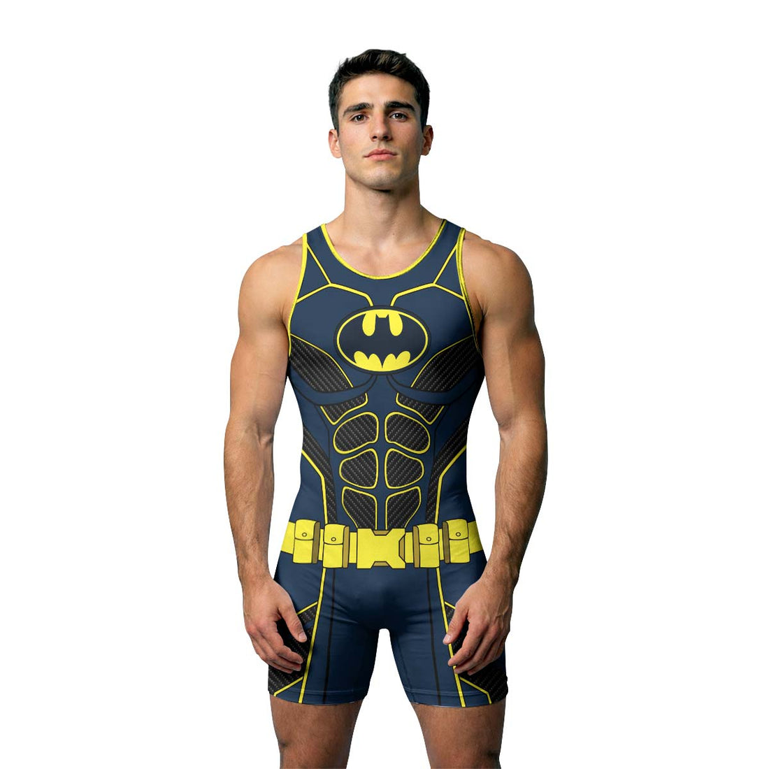 Batman Tactical Blue Net Armor Wrestling Singlet