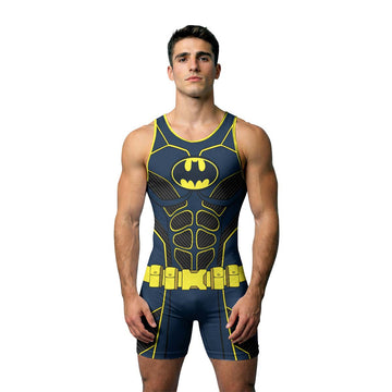 Batman Tactical Blue Net Armor Wrestling Singlet