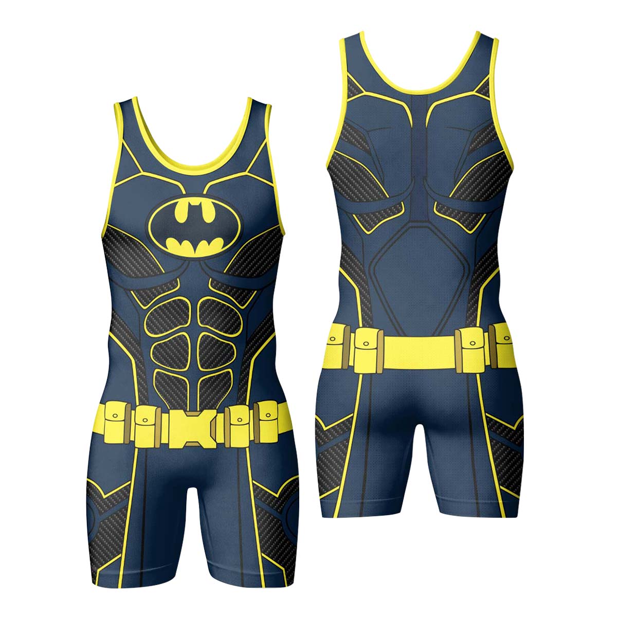Batman Tactical Blue Net Armor Wrestling Singlet