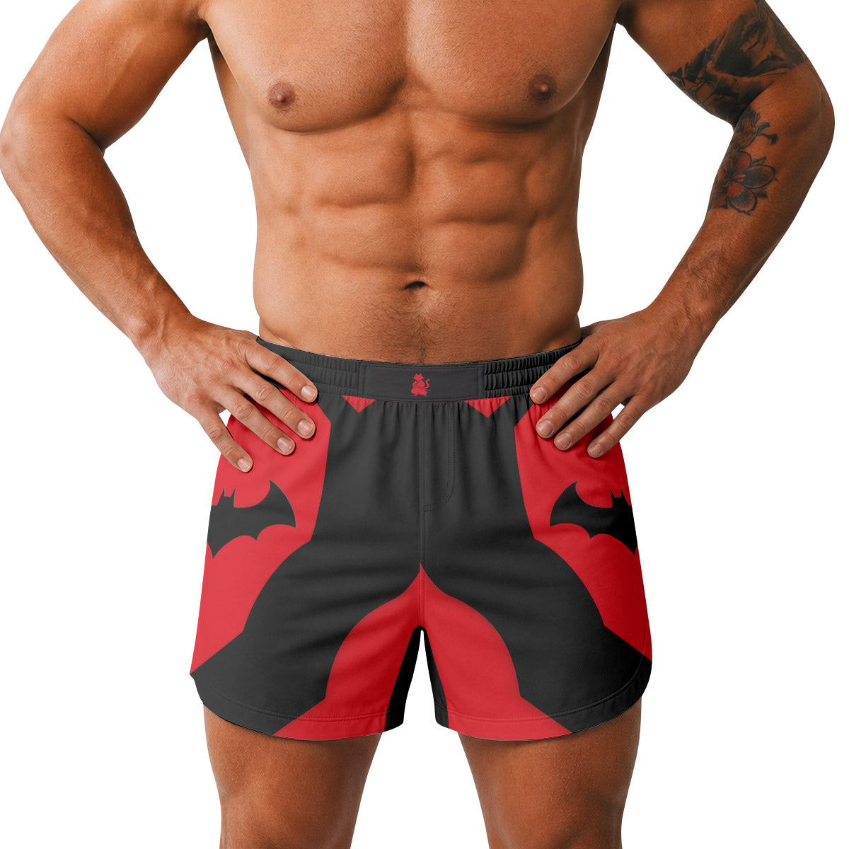 Batman Tactical Red Armor Grappling Shorts