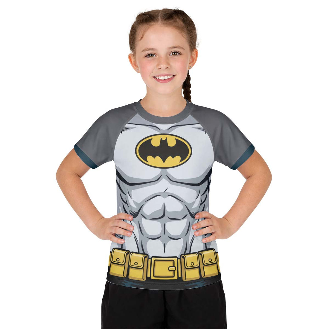 Batman White Kid Rash Guard