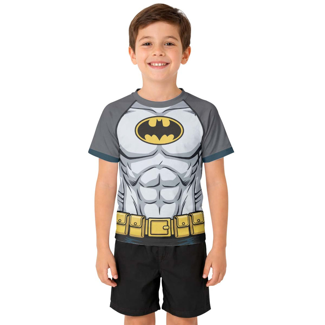 Batman White Kid Rash Guard