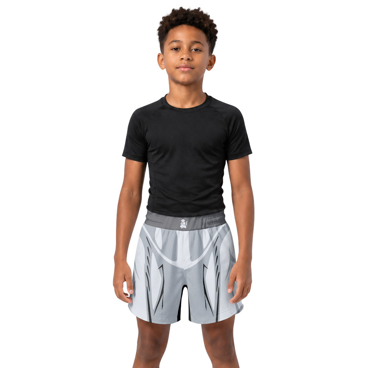 Batman White Kids Grappling Shorts