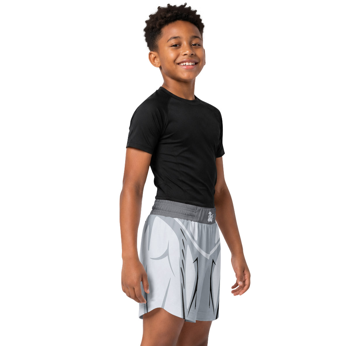 Batman White Kids Grappling Shorts