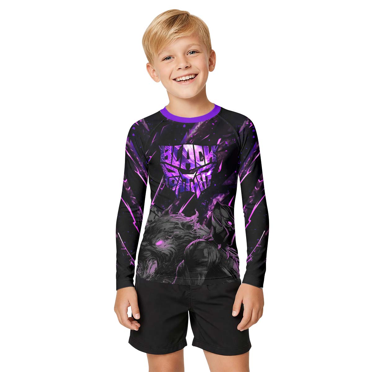 Black Panther Kids Rash Guard