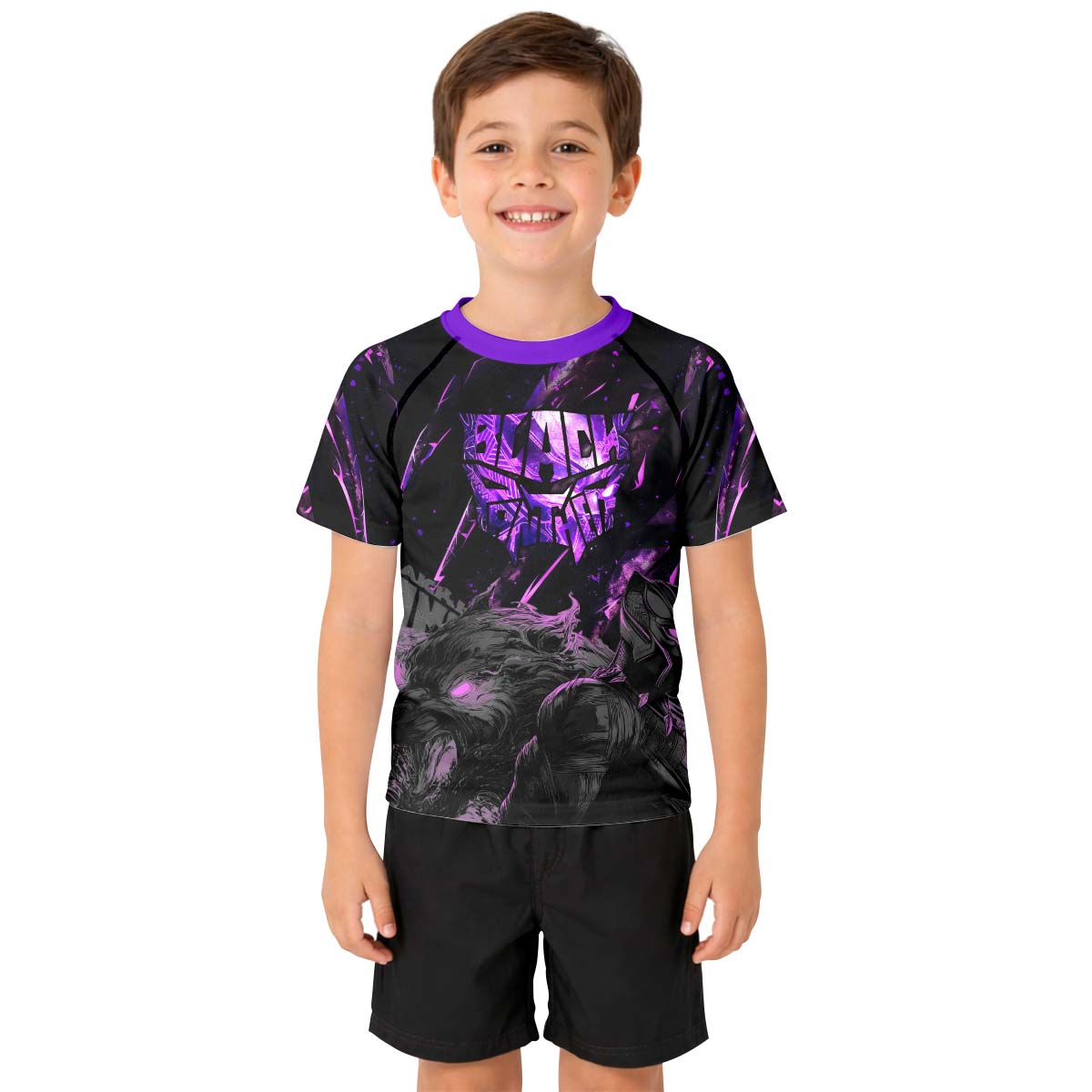  Black Panther Kids Rash Guard