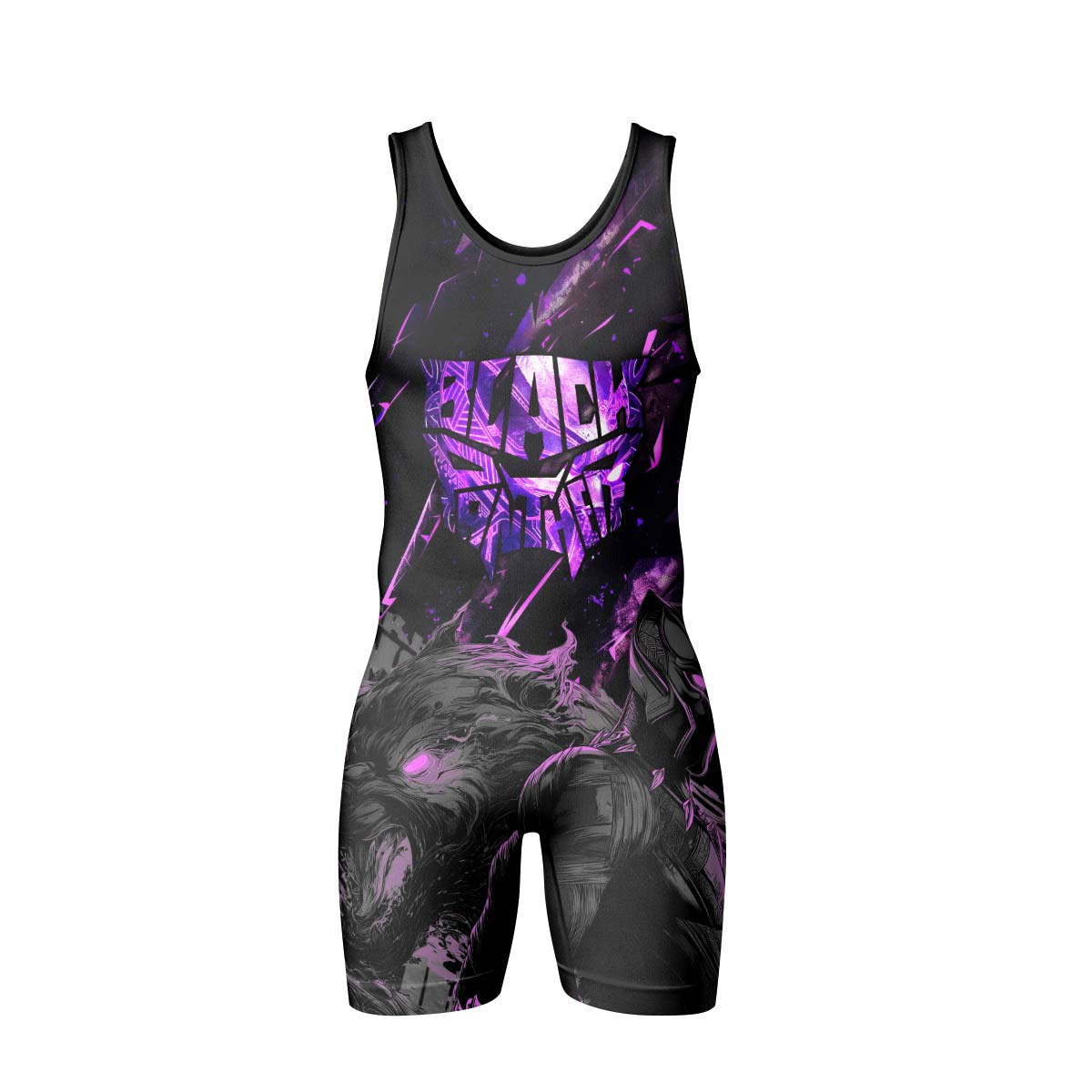  Black Panther Wrestling Singlet