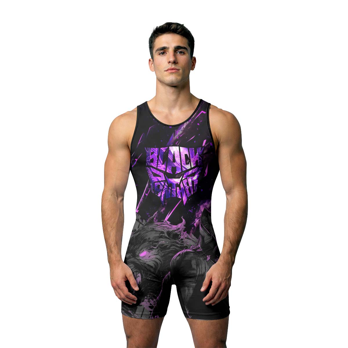 Black Panther Wrestling Singlet