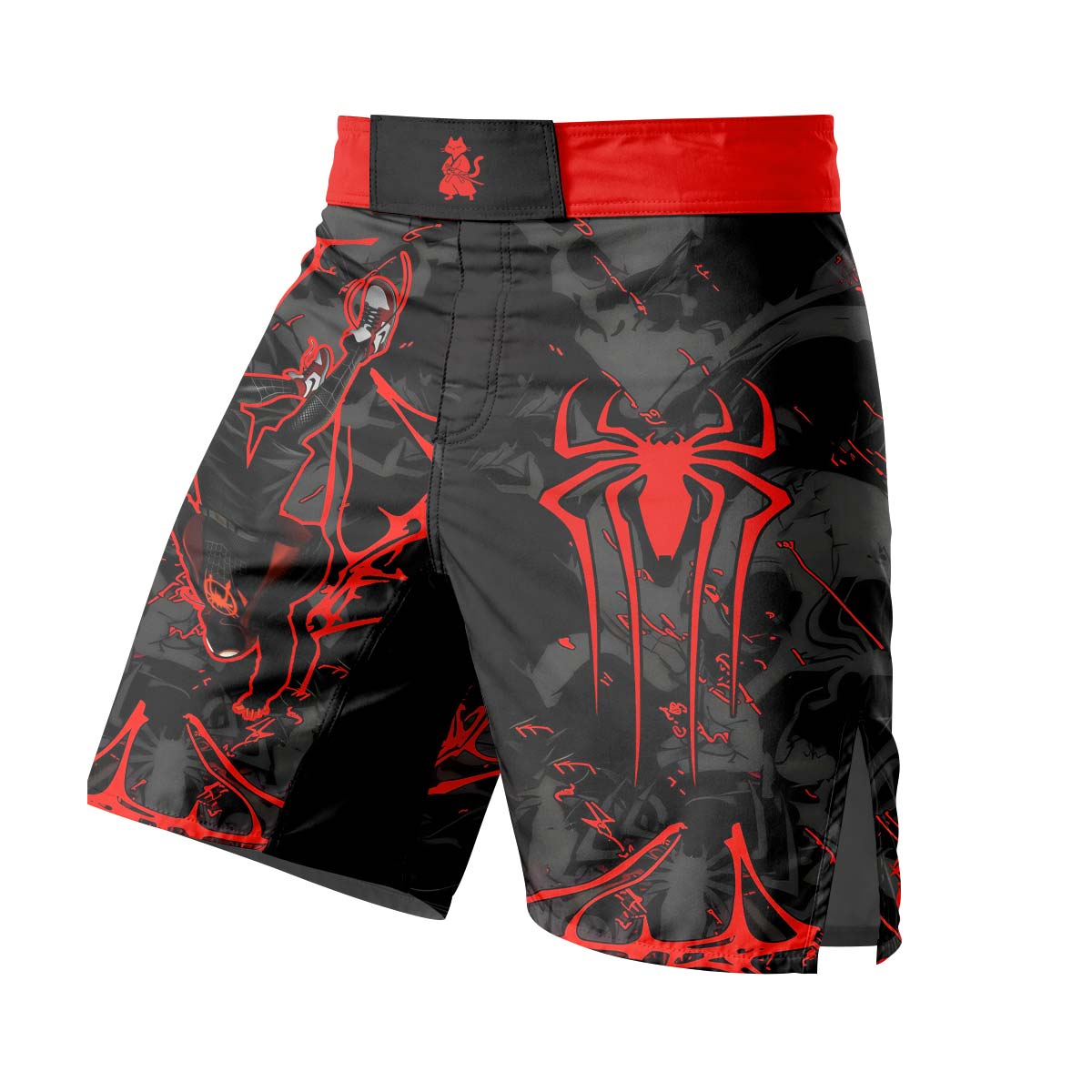  Black Spider Man Miles Morales Fight Shorts