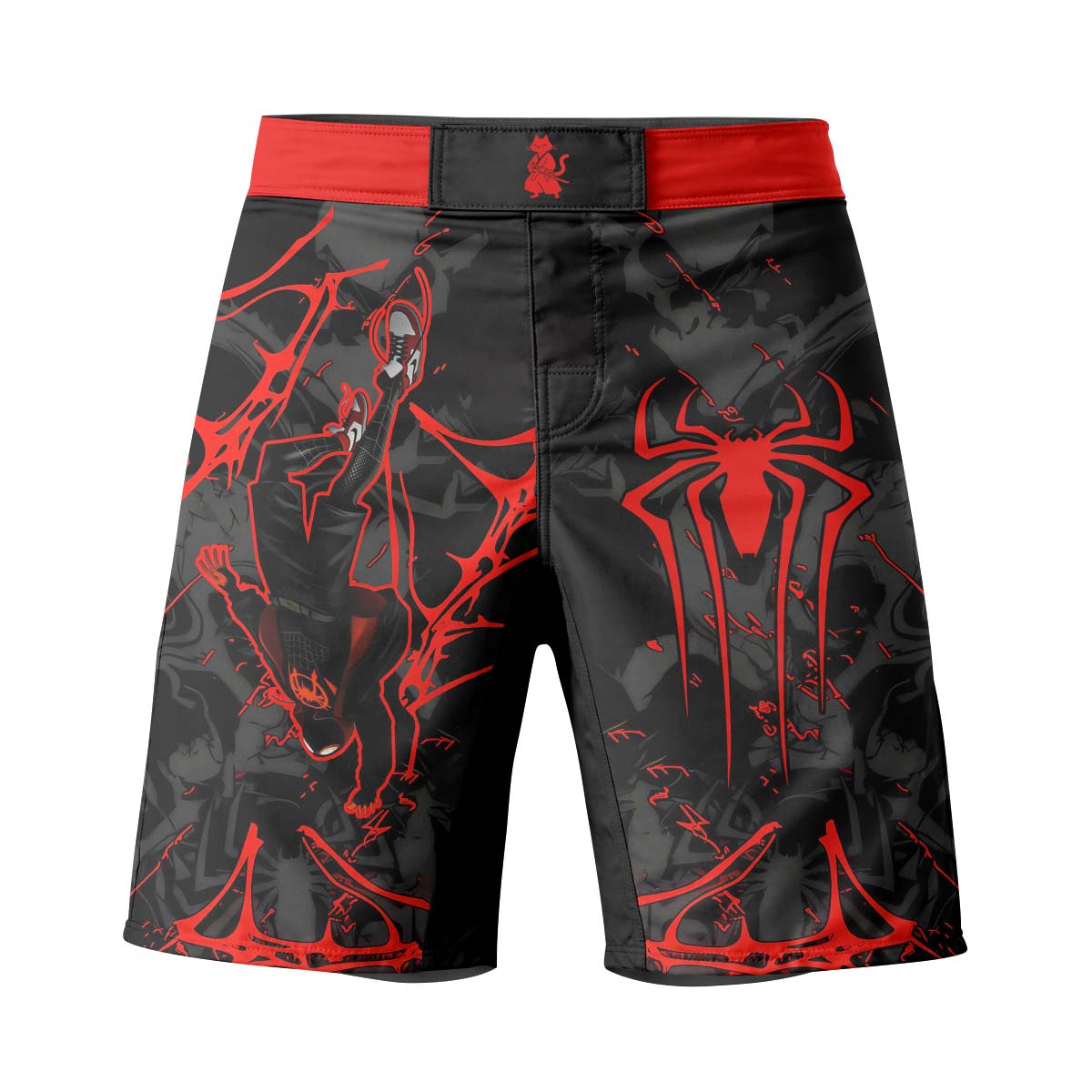 Black Spider Man Miles Morales Fight Shorts