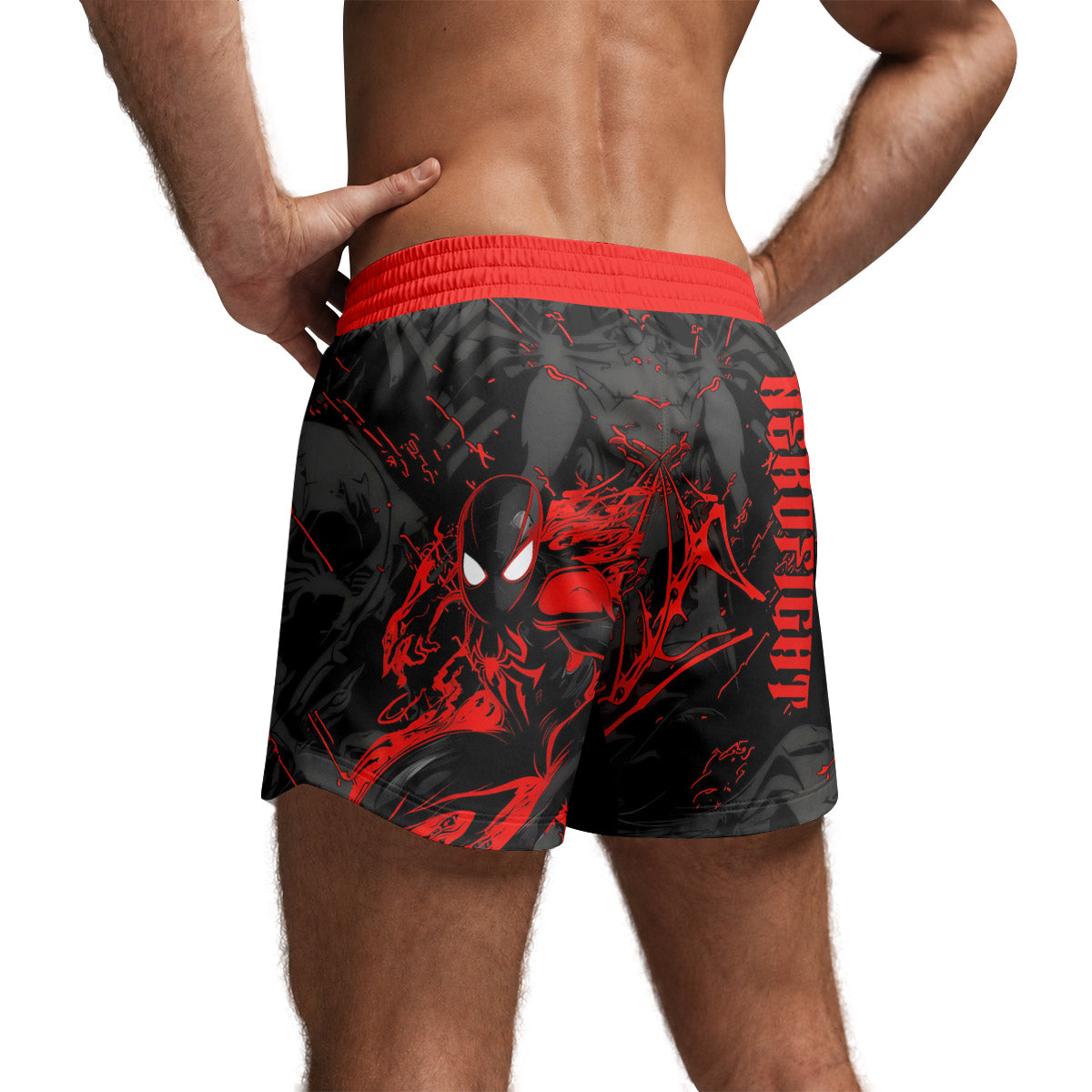  Black Spider Man Miles Morales Grappling Shorts