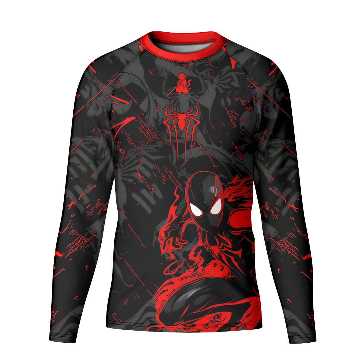  Black Spider Man Miles Morales Kid Rash Guard