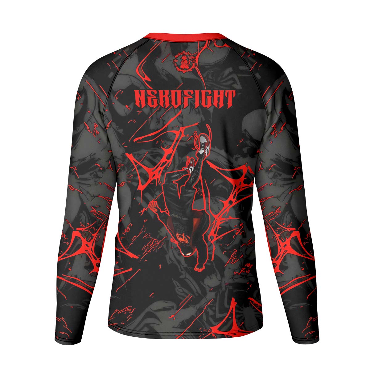  Black Spider Man Miles Morales Kid Rash Guard