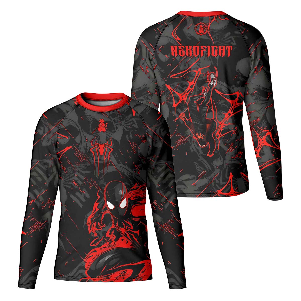  Black Spider Man Miles Morales Kid Rash Guard
