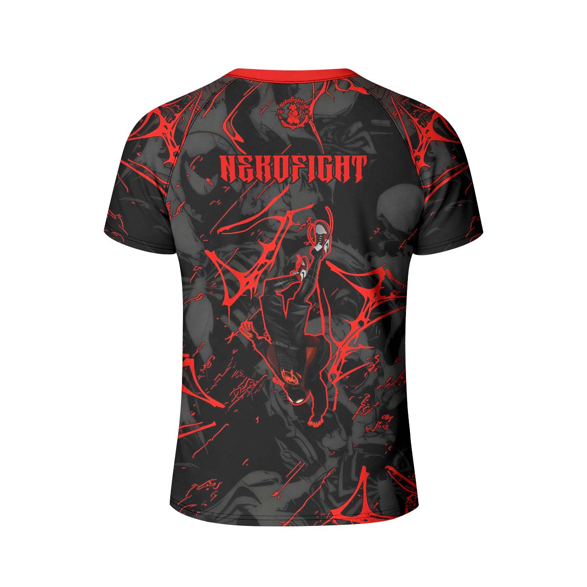  Black Spider Man Miles Morales Kid Rash Guard