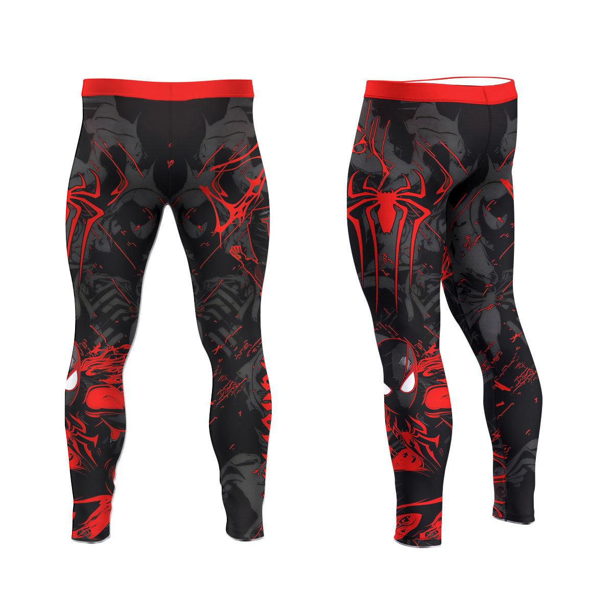  Black Spider Man Miles Morales Men's Compression Leggings