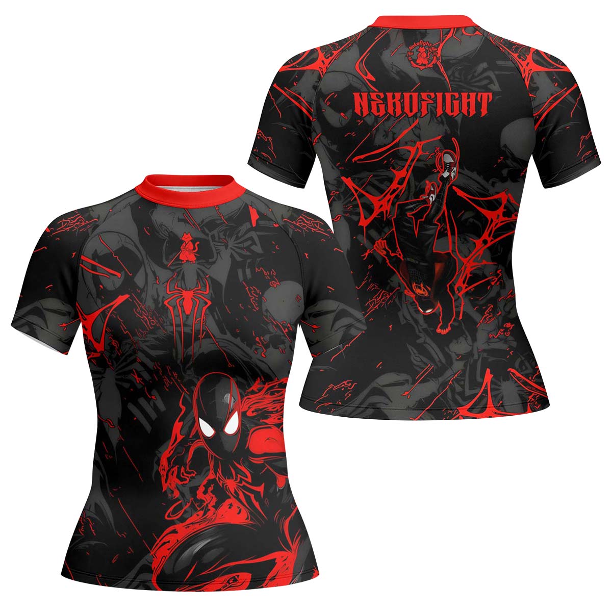  Black Spider Man Miles Morales Rash Guard