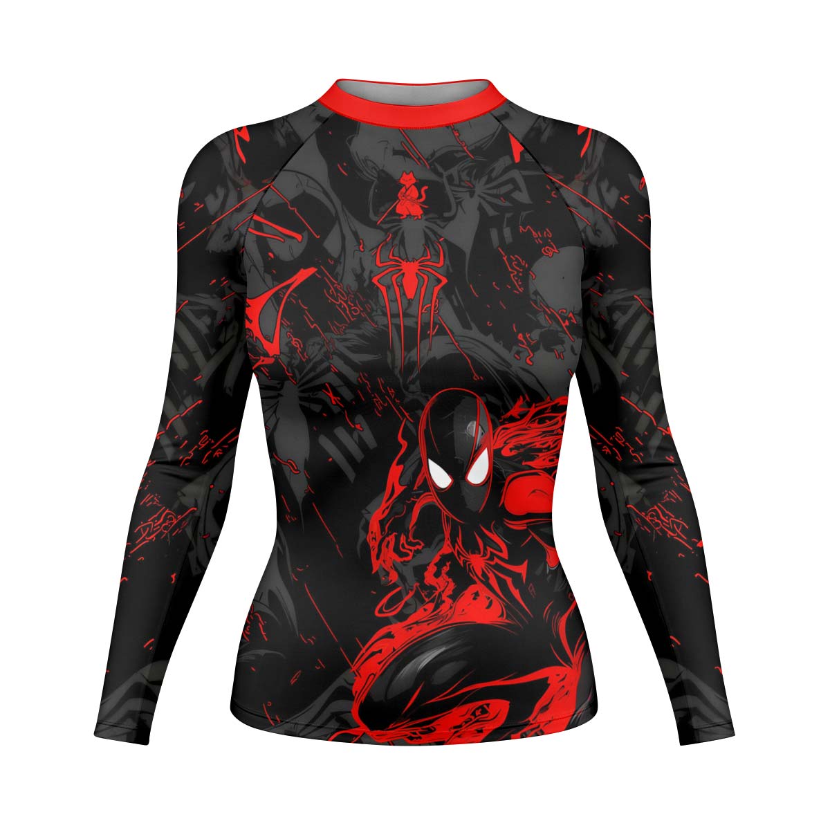  Black Spider Man Miles Morales Rash Guard