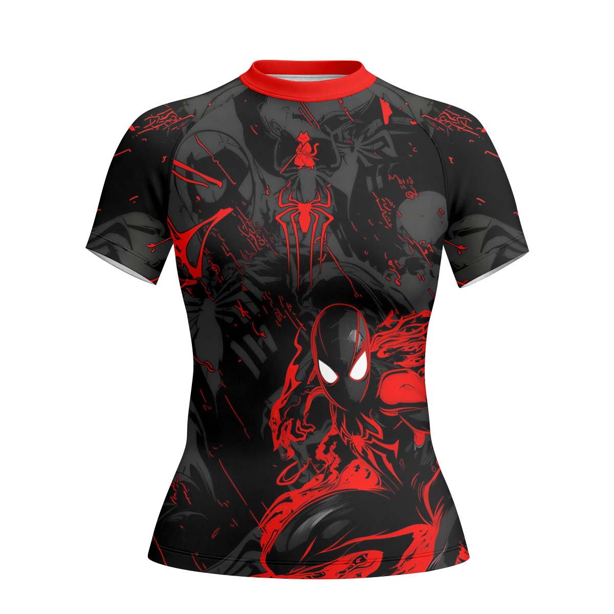  Black Spider Man Miles Morales Rash Guard